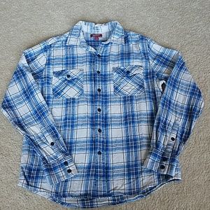 EUC Arizona Plaid Flannel Polo shirt for men
